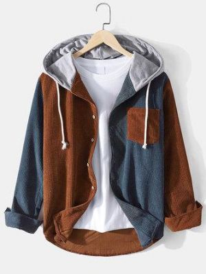 my fancy shop for men Mens Hooded Shirts With Pocket