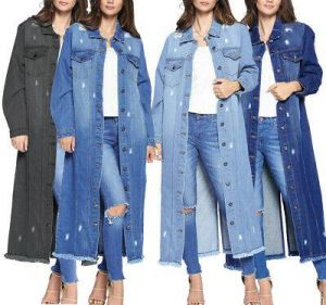 my fancy shop for women’ Women Long Jeans Jacket